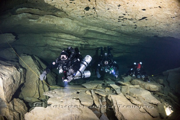 Team EngPol on a dive in Ressel - Rebreatherpro-Training