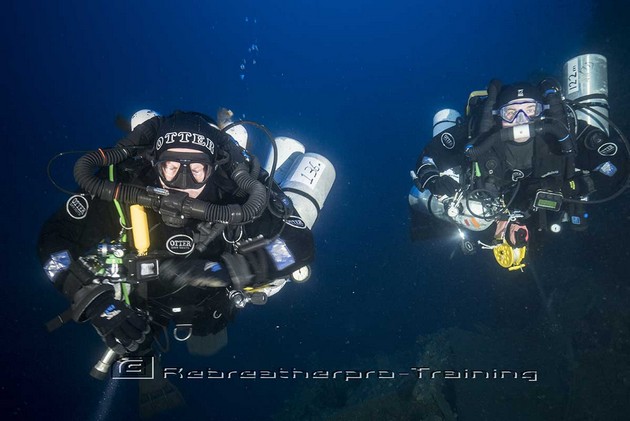 Kevin and Peter on their deepest dive. - Rebreatherpro-Training