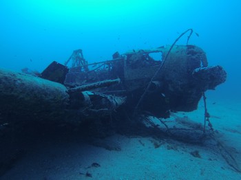 Texan airplane wreck Rebreather diving Rebreatherpro-Training