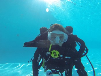 Padi Course direct Mariska Gruizinga using a CCR for the first time Rebreatherpro-Training