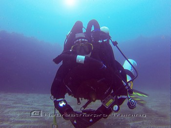 Rebreather diver diving bubble free Rebreatherpro-Training