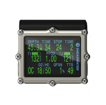 Shearwater Petrel 3 with 30_ AK 4-pin monitor cable connection Rebreatherpro-Training