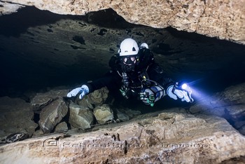 Fontain de St George is where some of the first penetrative cave dives were achieved in France. Rebreatherpro-Training